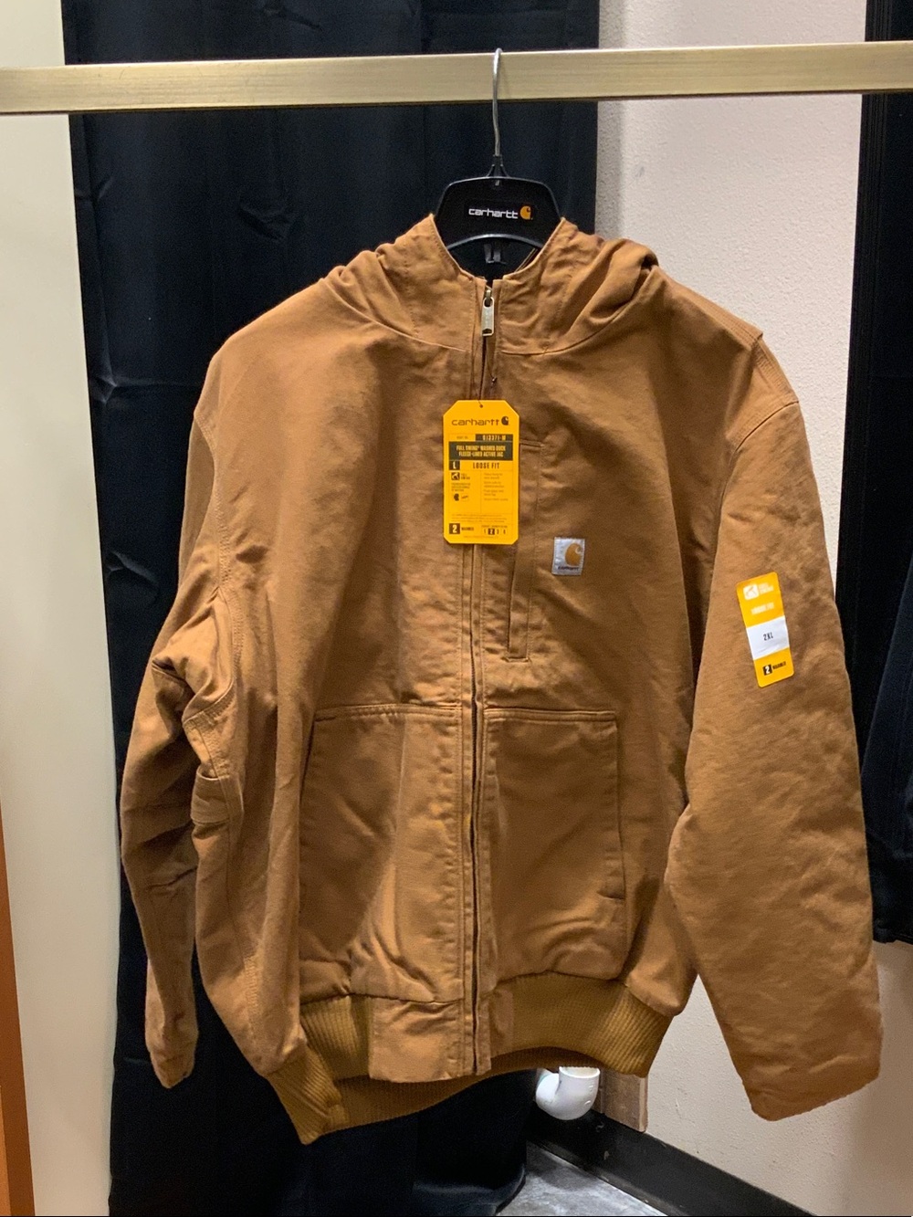 Carhartt Men’s Full Swing Washed Duck Fleece-Lined Active Jacket